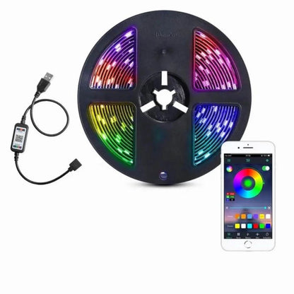 Luz Inteligente - Cinta LED RGB Bluetooth de 5 Metros