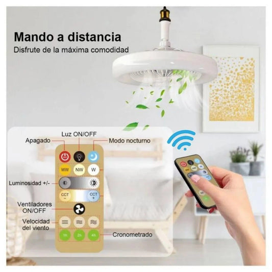 ClimaPro – Foco Ventilador 2 En 1 Inteligente