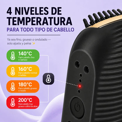 AlisaGo Pro - Cepillo Alisador Inalámbrico 4 Temperaturas