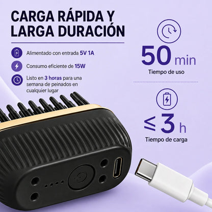 AlisaGo Pro - Cepillo Alisador Inalámbrico 4 Temperaturas